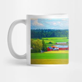 Red Barns in Coupeville Washington Mug